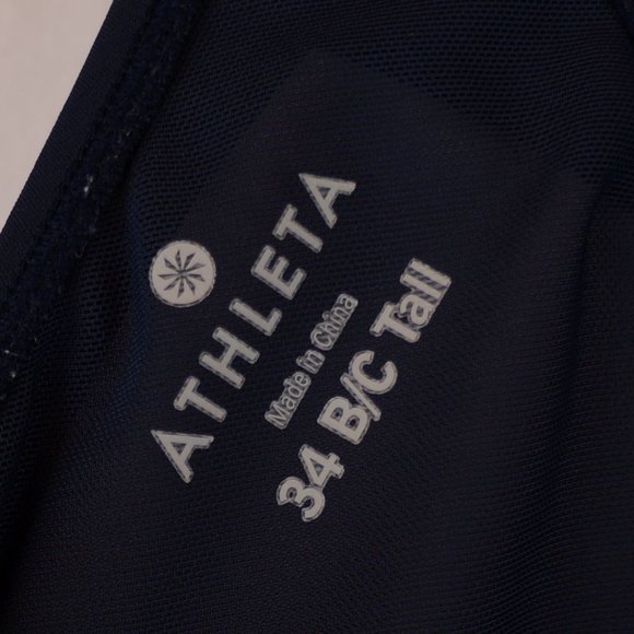 Athleta Tankini Top Navy Halter Underwire Padded - Picture 4 of 8